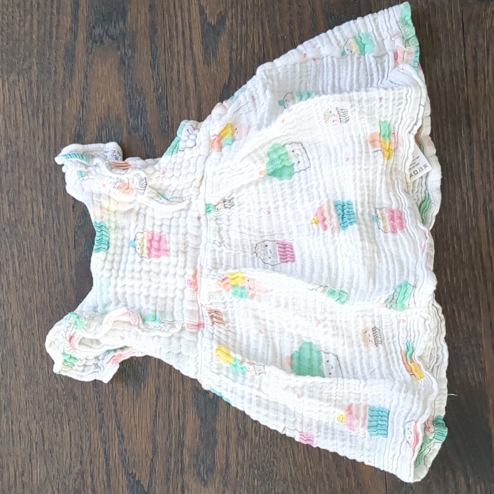 Muslin baby birthday dress